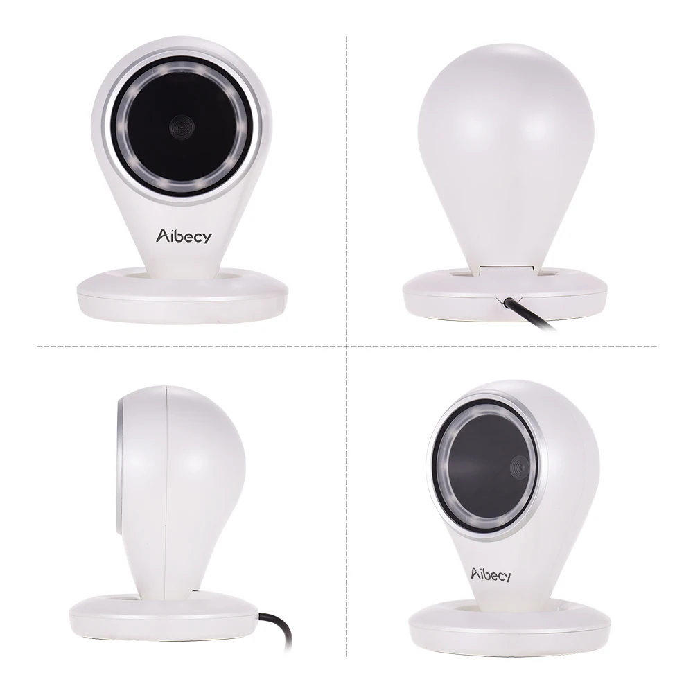 Aibecy Hands free USB проводной 1D 2D QR Barcoder сканер Настольный всенаправленный штрих код