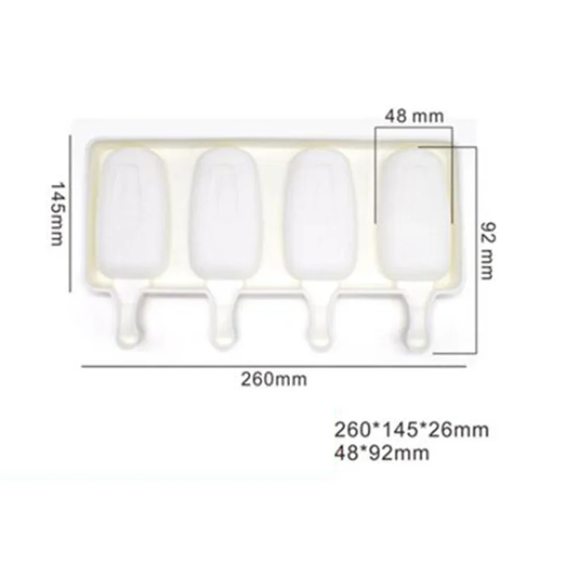 Силиконовая форма для мороженого формочка сделай сам с 4 ячейками большого