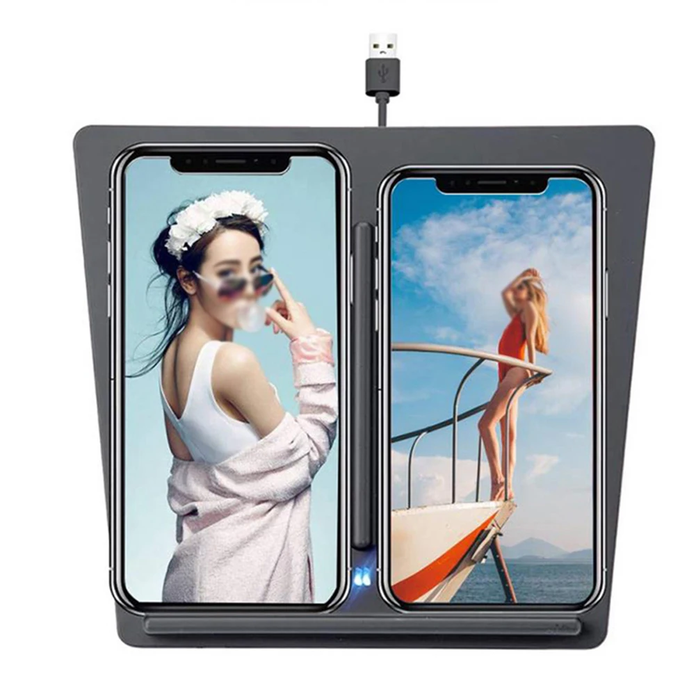 Pour IPhone XS Max Chargeur sans fil Wireless Charger Électronique Double Port USB Voiture | Автомобили и мотоциклы