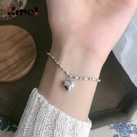 kinel the most expensive thing 100 925 sterling silver rice grain love heart bracelets women sterling silver jewelry 18cm
