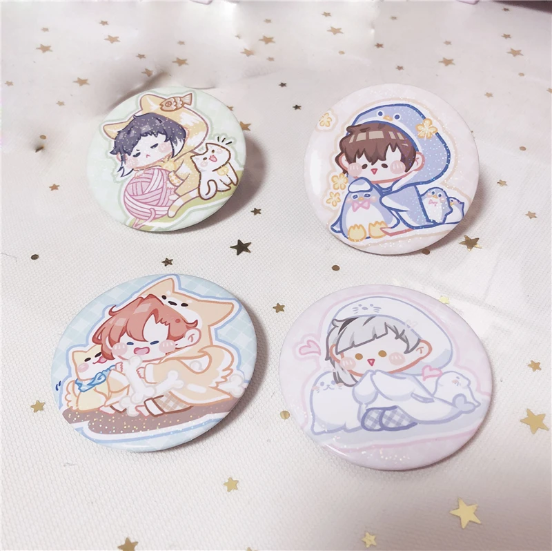 4 шт. милое Аниме Бангу бродячие собаки мультфильм булавка значок булавки для