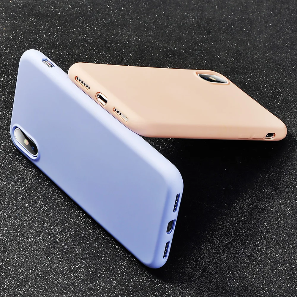 Противоударные резиновые чехлы для телефонов для iPhone 11 Pro Max 7 8 6 6s Plus жидкий силиконовый мягкий чехол из ТПУ для iPhone XS Max XR X Case