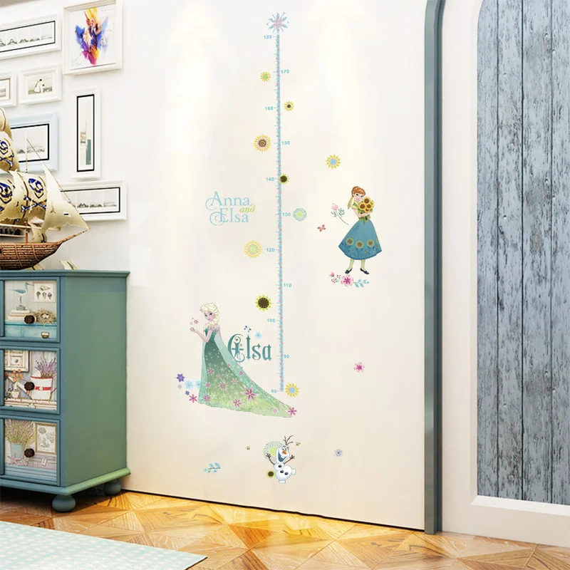 

Frozen Elsa Growth Chart Kids Height Measure Children Bedroom Livingroom Wall Paper Stickers Love Happy Decor Decals Diy Decor