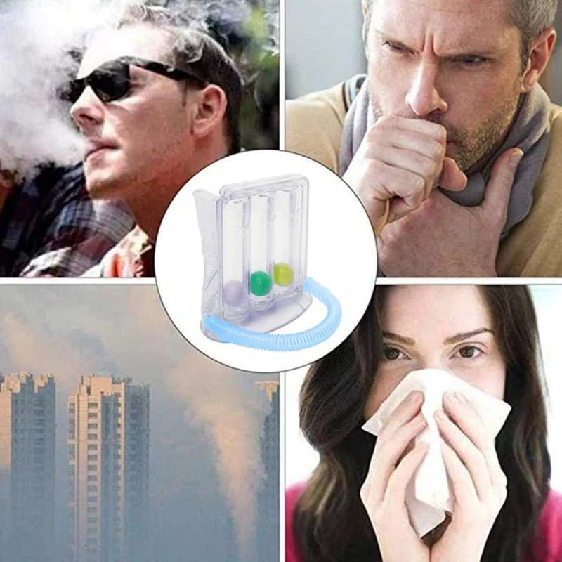 

2020 New Arrive Breathing Trainer Lung Function Breathing Respiratory Exerciser Vital Capacity Exercise Three Ball Instrument