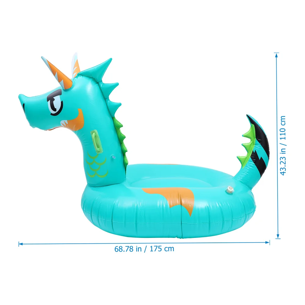 

Creative Cartoon Dragon-shaped Inflatable Floating Pad Floating Mat Swimming Mat