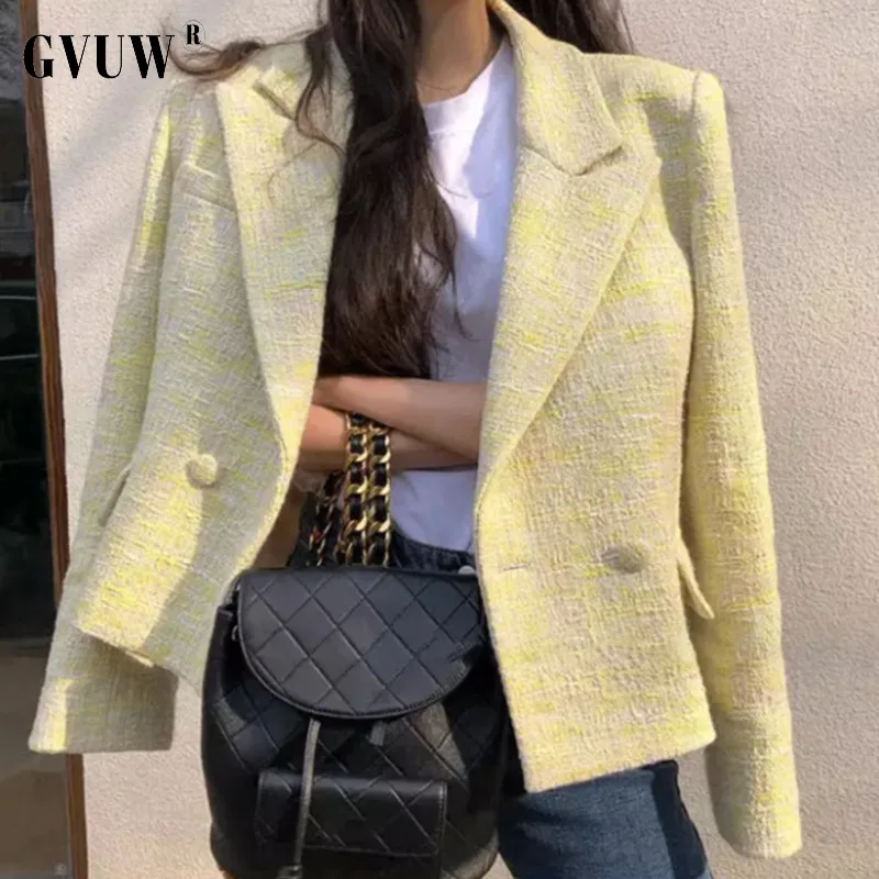 

GVUW Women single breasted plaid Blazer notched Long Sleeve Loose Fit Jacket casual Fashion Tide Spring summer 2021 20D1994