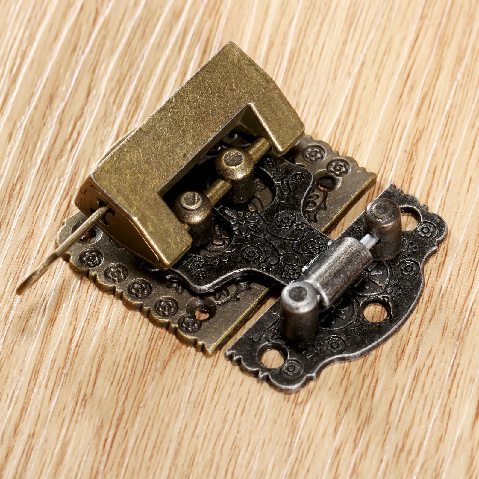 Петли для шкафа и фиксатор 2 шт./компл. античная бронза винтажный Деревянный чехол