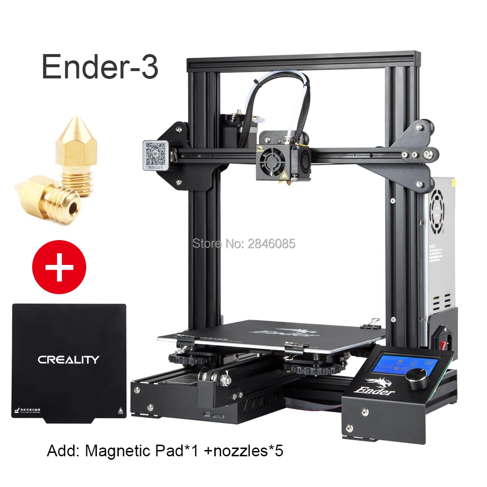 Ender-3S CREALITY 3d принтер Ender-3/Ender-3X из закаленного стекла опционально, V-slot Resume power Failed Printing DIY KIT Hotbed - Цвет: Ender-3S