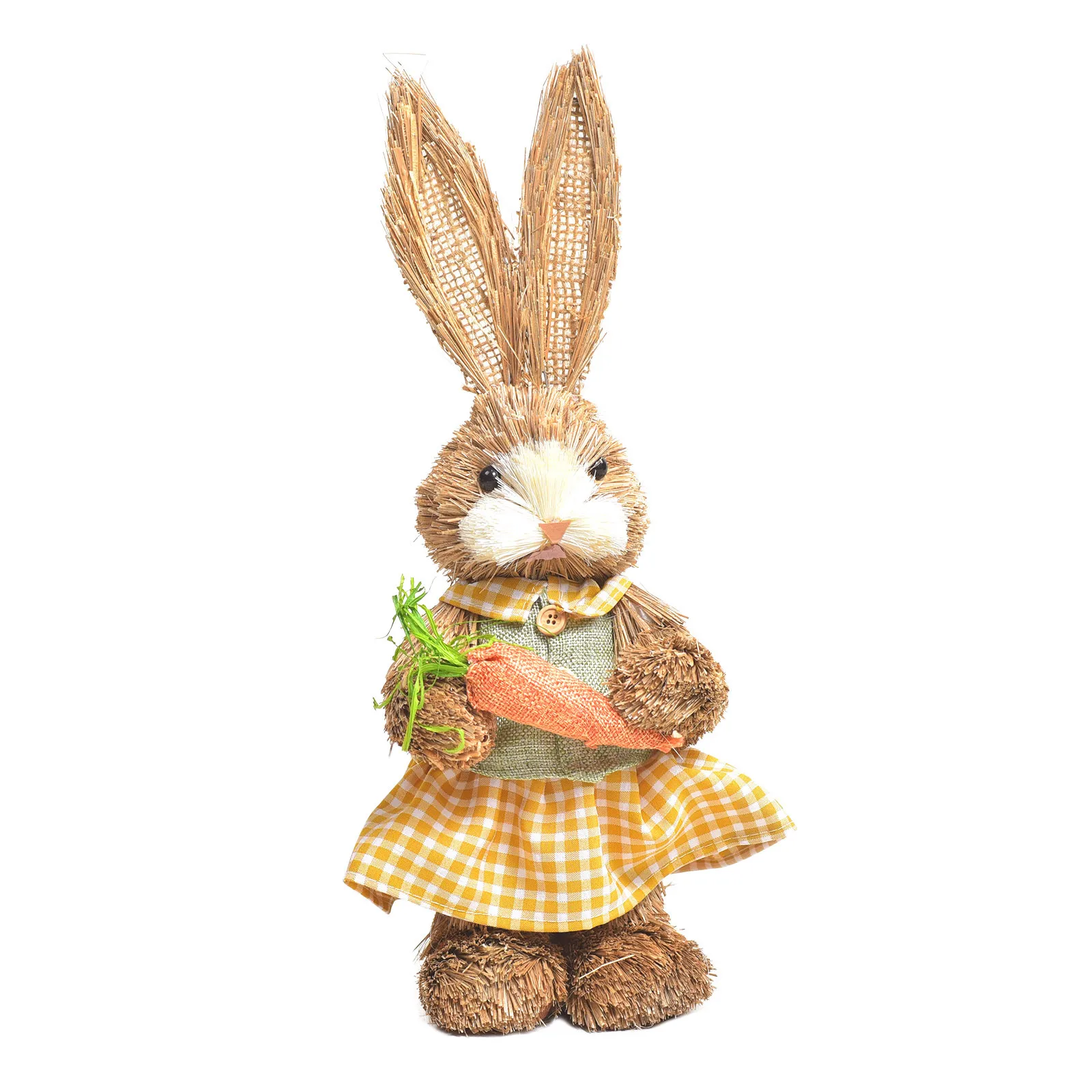 

Easter Simulation Bunny Plush Stuffed Toys Kawaii Decoration Creative Cartoon Straw Rabbit For Kids Gift Ornaments Fast-Delivery