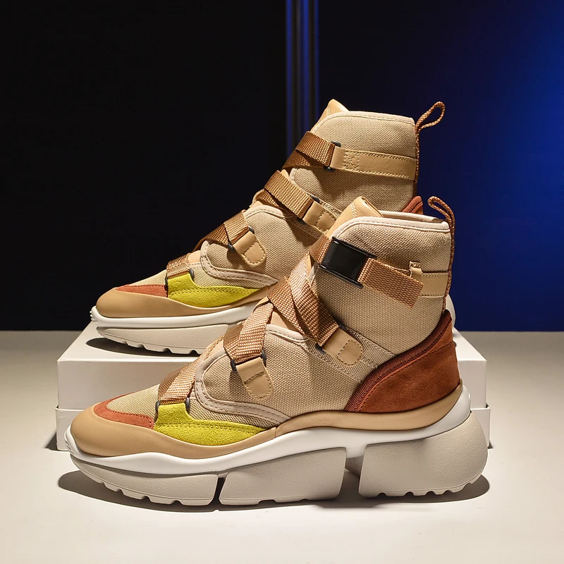 Новейшая модель повседневная обувь на толстой подошве из воловьей кожи женская