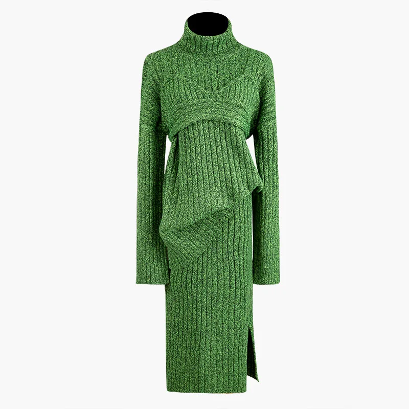 HIGH STREET Новый стильный 2019 осень зима Подиум костюм набор женский пуловер свитер