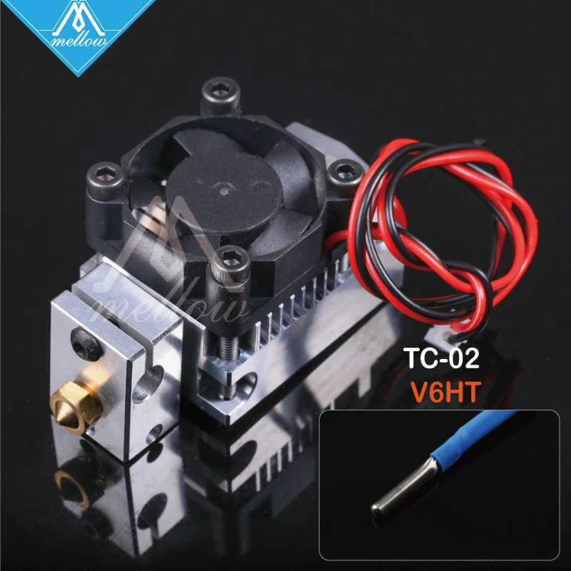 Mellow 12 В/24 В Циклоп и Химера экструдер 2 в 1 из 2 цветов Hotend Боуден с титан/Бульдог экструдер для 3d принтера I3
