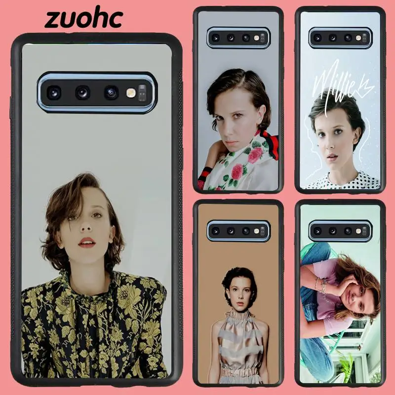 

Millie Bobby Brown Phone Case Acrylic Plexiglass TPU For Samsung Galaxy S8 S7 S9 S10 S10e S20 PLUS ULTRA S6edge