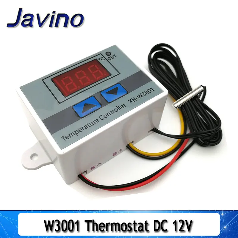 W3001 110V 220V 12V 24V Digital Temperature Controller Thermostat Thermoregulator Aquarium Incubator Water Heater Temp Regulator - Цвет: DC 12V