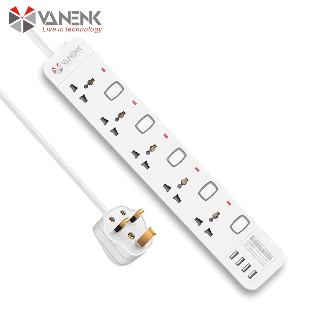 Удлинитель питания USB с индивидуальным переключателем Электрический дорожный