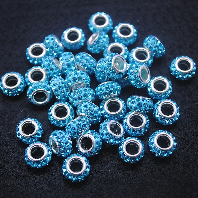 

Бусины для изготовления женских браслетов, 7x12 мм, 5 мм, 100 шт., бисер с большим отверстием