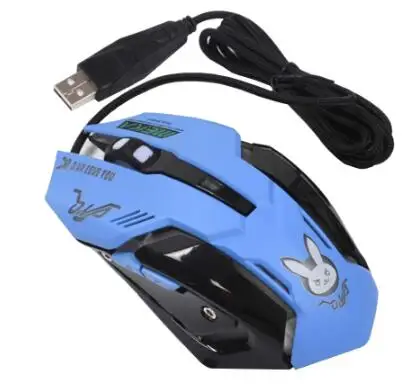 Wired BLUE Zienstar проводная USB мышь с 7 видов цветов подсветкой, 3200 dpi, желтый розовый фиолетовый синий цвета для Macbook, компьютера, ПК, ноутбука - Цвет: Wired BLUE