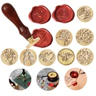 Сделай Сам морской воск Ретро металлический штамп растение цветок воск печать сменная Медная головка хобби брикет набор инструментов воск