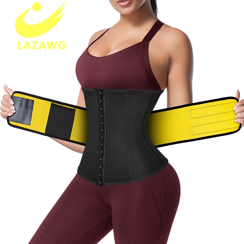 

LAZAWG Waist Trainer for Women Weight Loss Waist Trimmer Neoprene Lower Belly Fat Sweat Belt Adjustable Fajas Waist Cincher