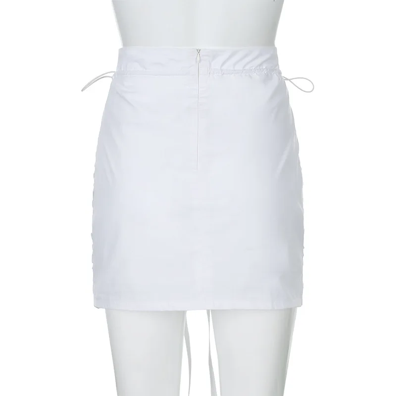

2020 Summer fashion sweet high-waist lace-up skirt