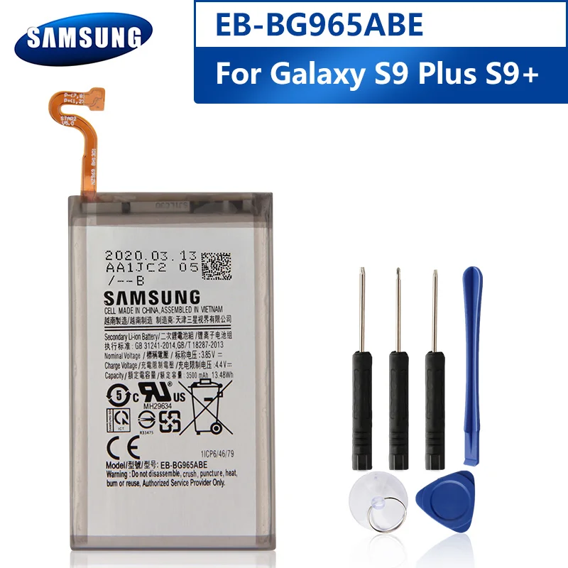 Samsung оригинальный EB-BG965ABE аккумулятор для GALAXY S9 Plus G9650 + G965F настоящая запасная