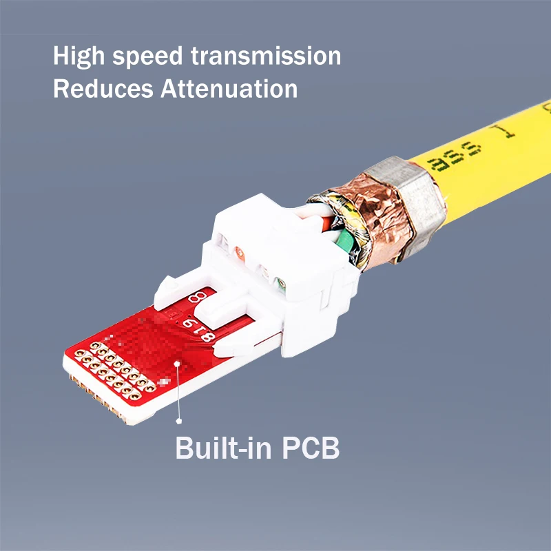 RJ45 сетевой Cat8 патч корд 40 г 2000 МГц Ethernet Cat 8 кабель Разъем Встроенный PCB GHMT канал