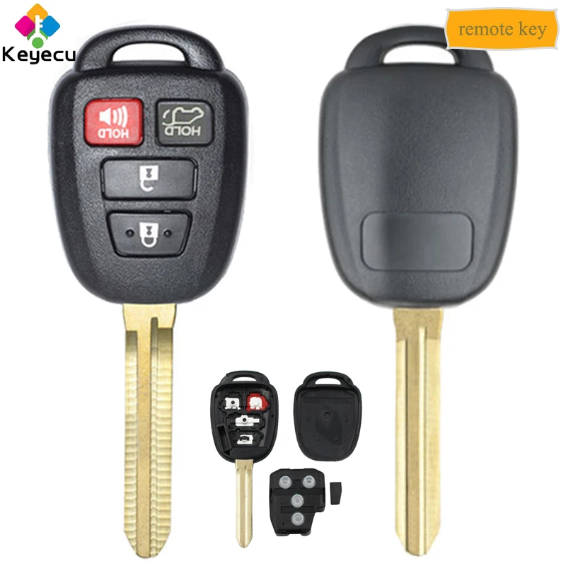 Автомобильный ключ KEYECU без ключа с 4 кнопками 314 2 МГц H Chip FOB для Toyota Rav4 Highlander 2013 2018