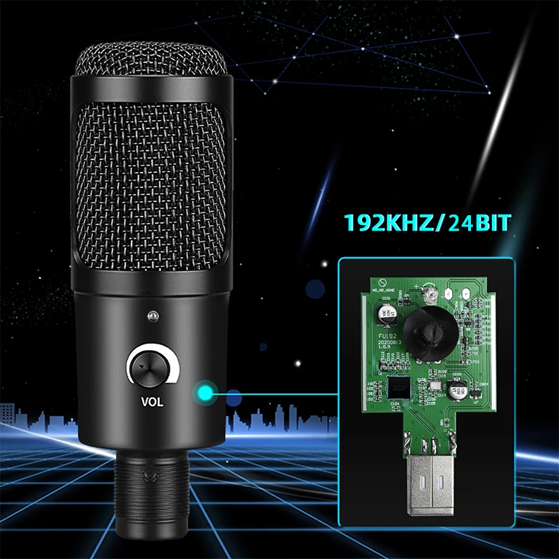 Конденсаторный USB микрофон Cella M1 PRO 192 кГц/24 бит со штативом|Микрофоны| |