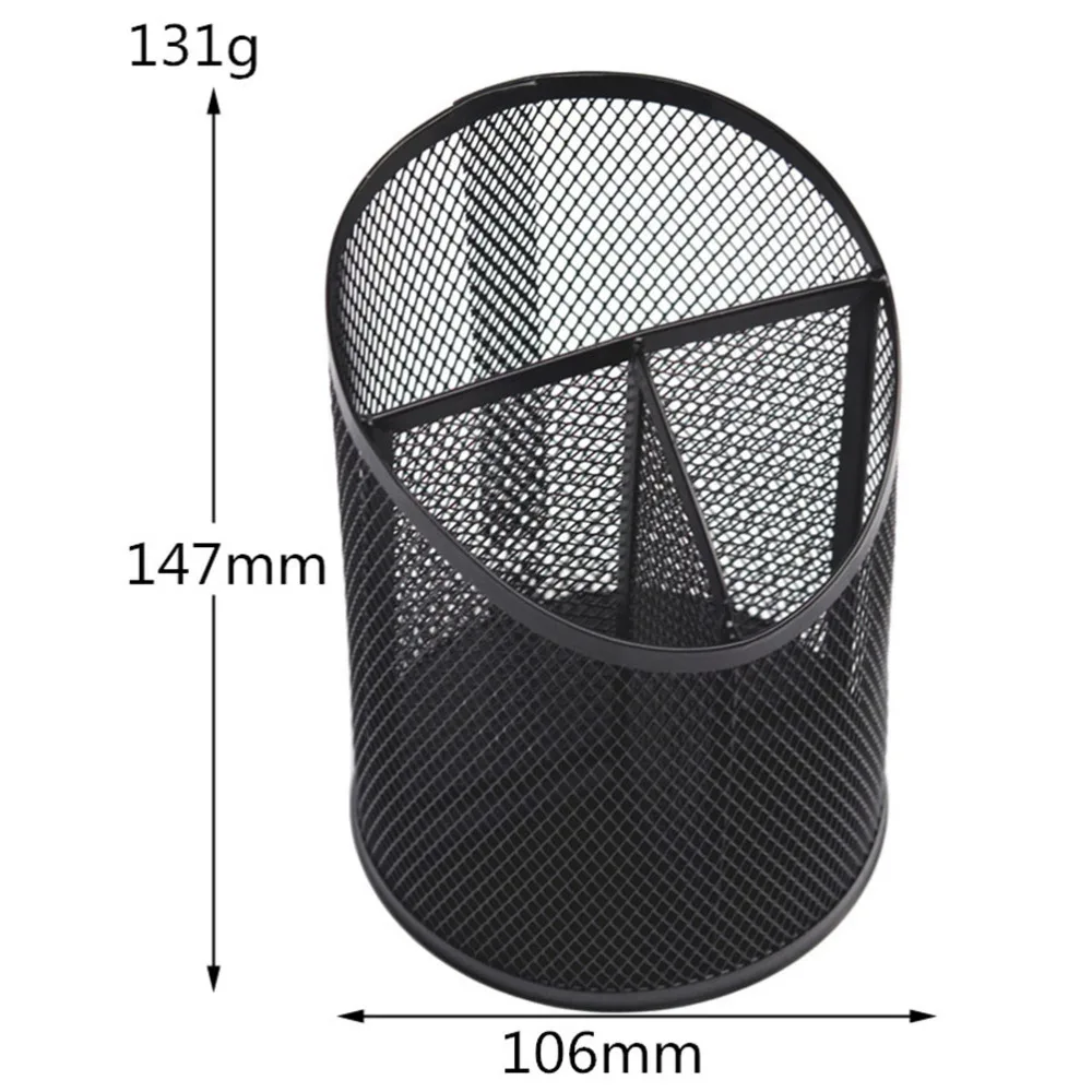 

Black Creative Pencil Cups Bevel Pen Container Metal Pencil Holder Desktop Storage Container Decoration Desk Organizer