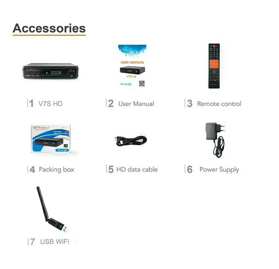 Gtmedia V7 hd спутниковый ТВ приемник Full HD DVB-S2 + USB Wi-Fi Корабль из Бразилии Cline поддержка