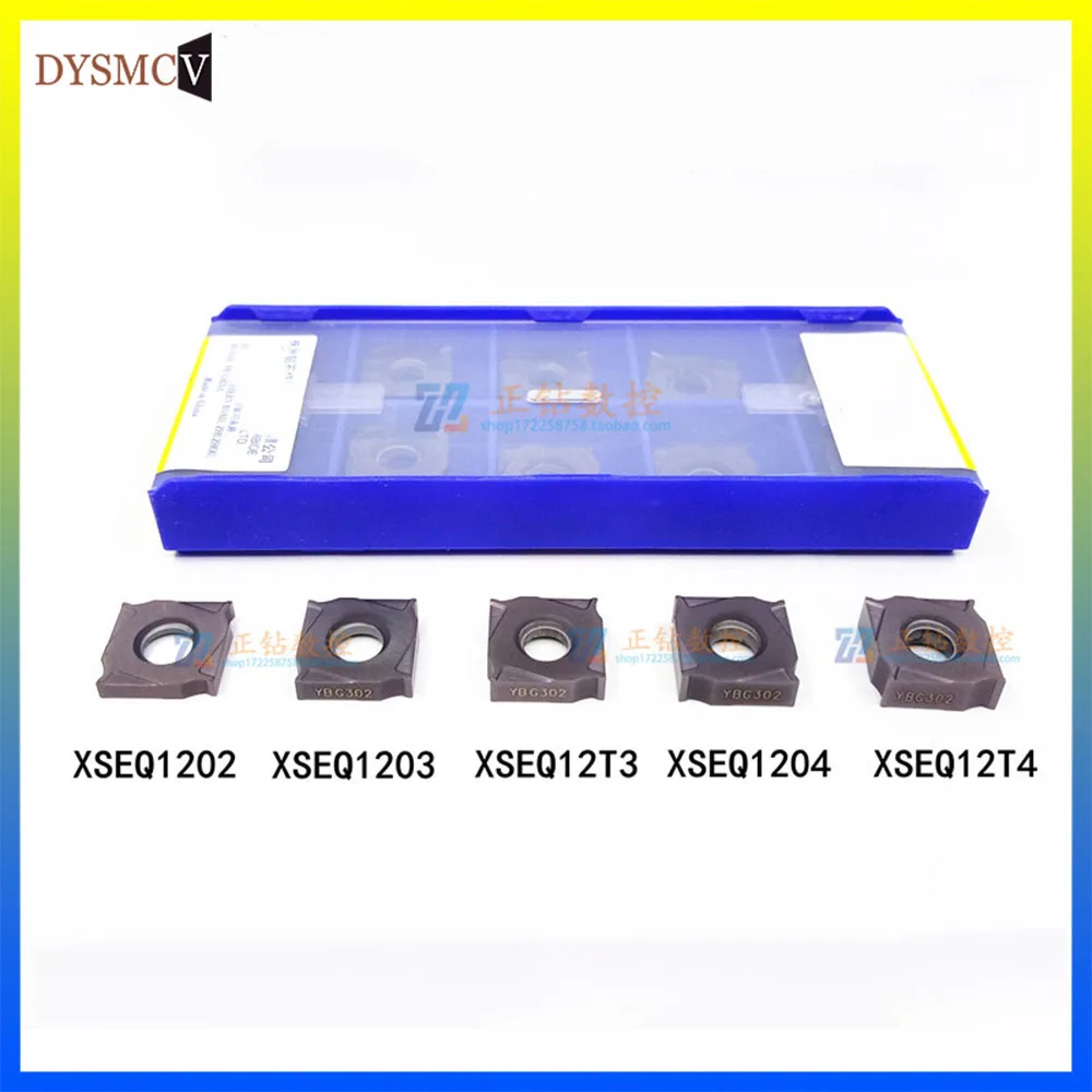 XSEQ1202 XSEQ1203 XSEQ12T3 XSEQ1204 XSEQ12T4 10pcs/box YBG302CNC Carbide Milling Inserts Face And Side Cutter