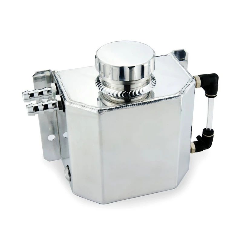 Universal 1L Aluminum Auto Radiator Coolant Expansion Alloy Tank With Drain Plug 1000Ml(Silver) | Автомобили и мотоциклы
