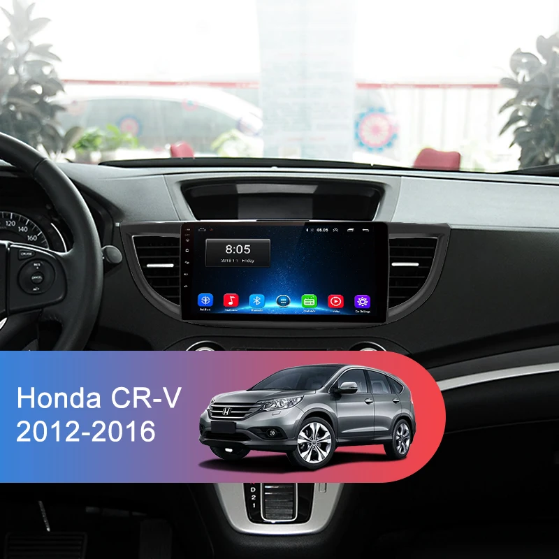 Автомагнитола 2 Din 10 1 дюйма Gps-навигатор для Honda CRV 2012 2013 2014 2015 2016 Android 9 4 ядра