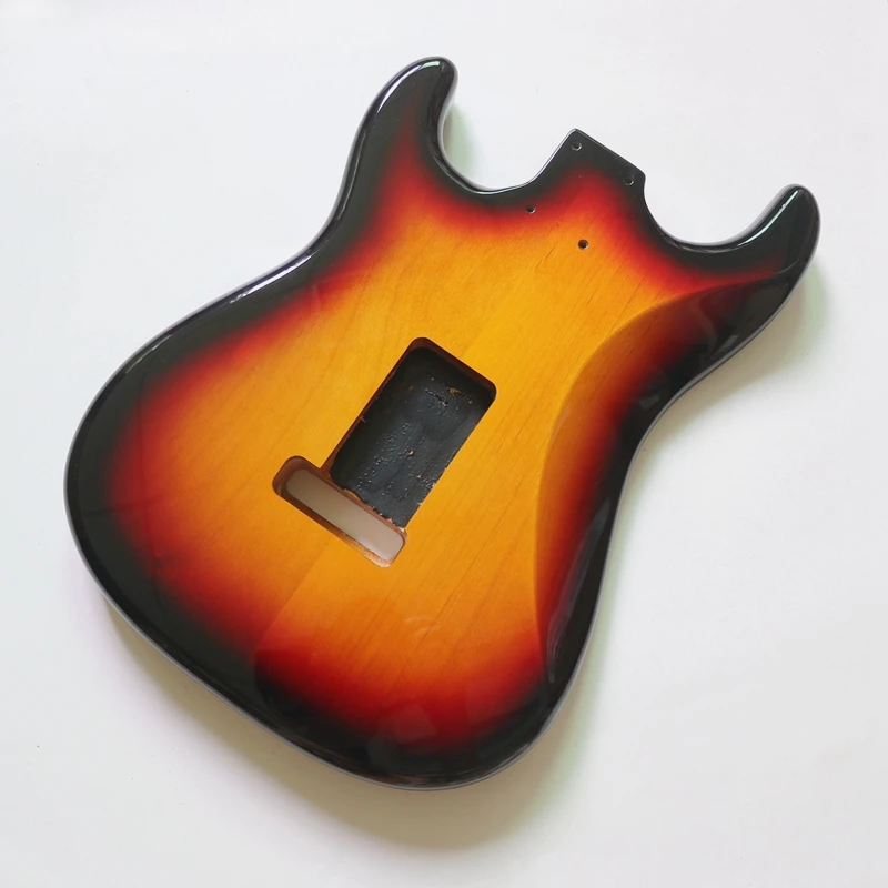 Продажа Sunburst цвет 2 шт. ольдер ST корпус гитары SSS high golss готовая для изготовления