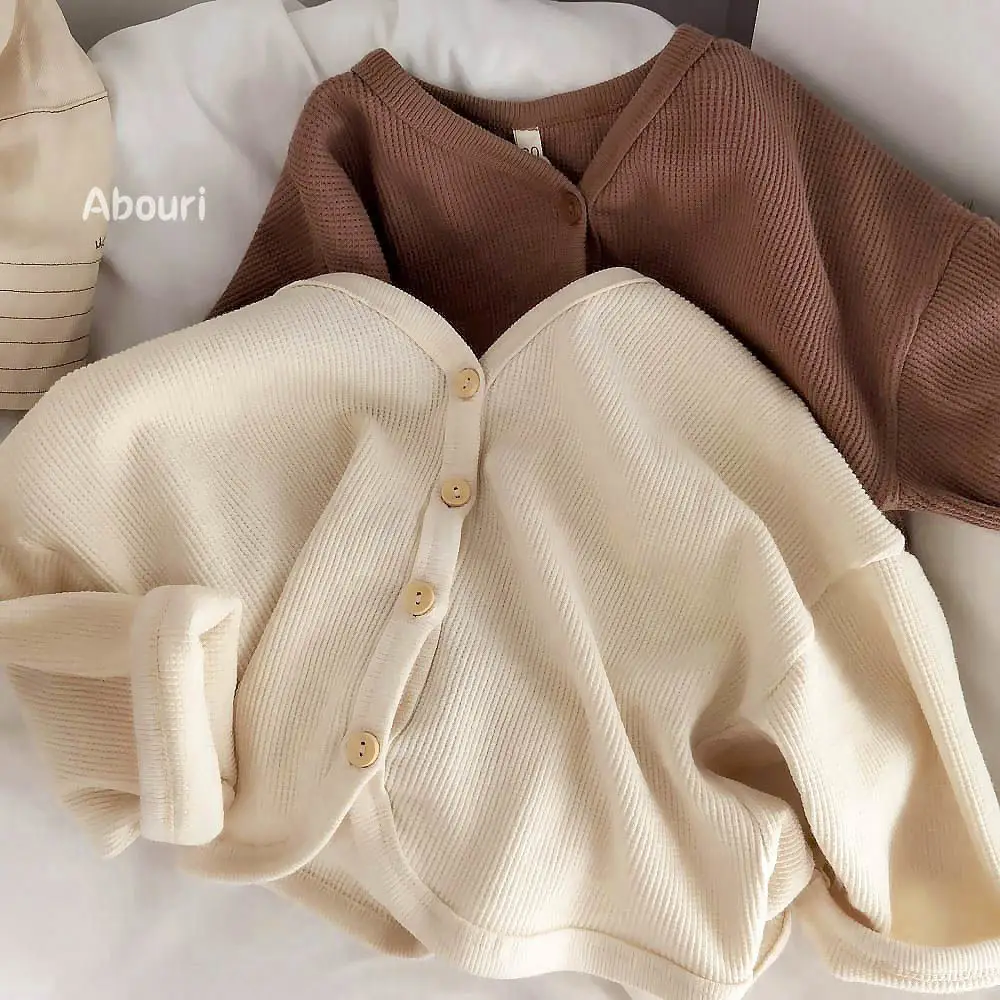 

Boys and Girls Jackets Spring 2021 New Korean Children's Loose Baby Knitted Cardigan P4320