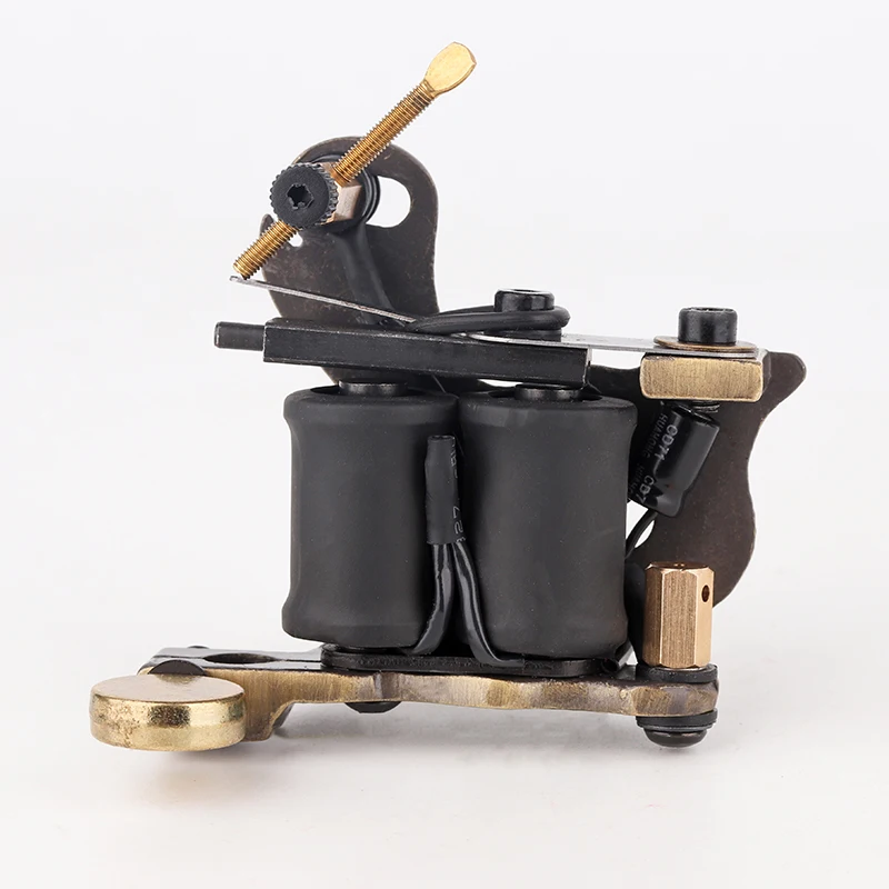 Дешевые-тату-машины пистолет медные ручные тату-машины 10 обмоток катушки