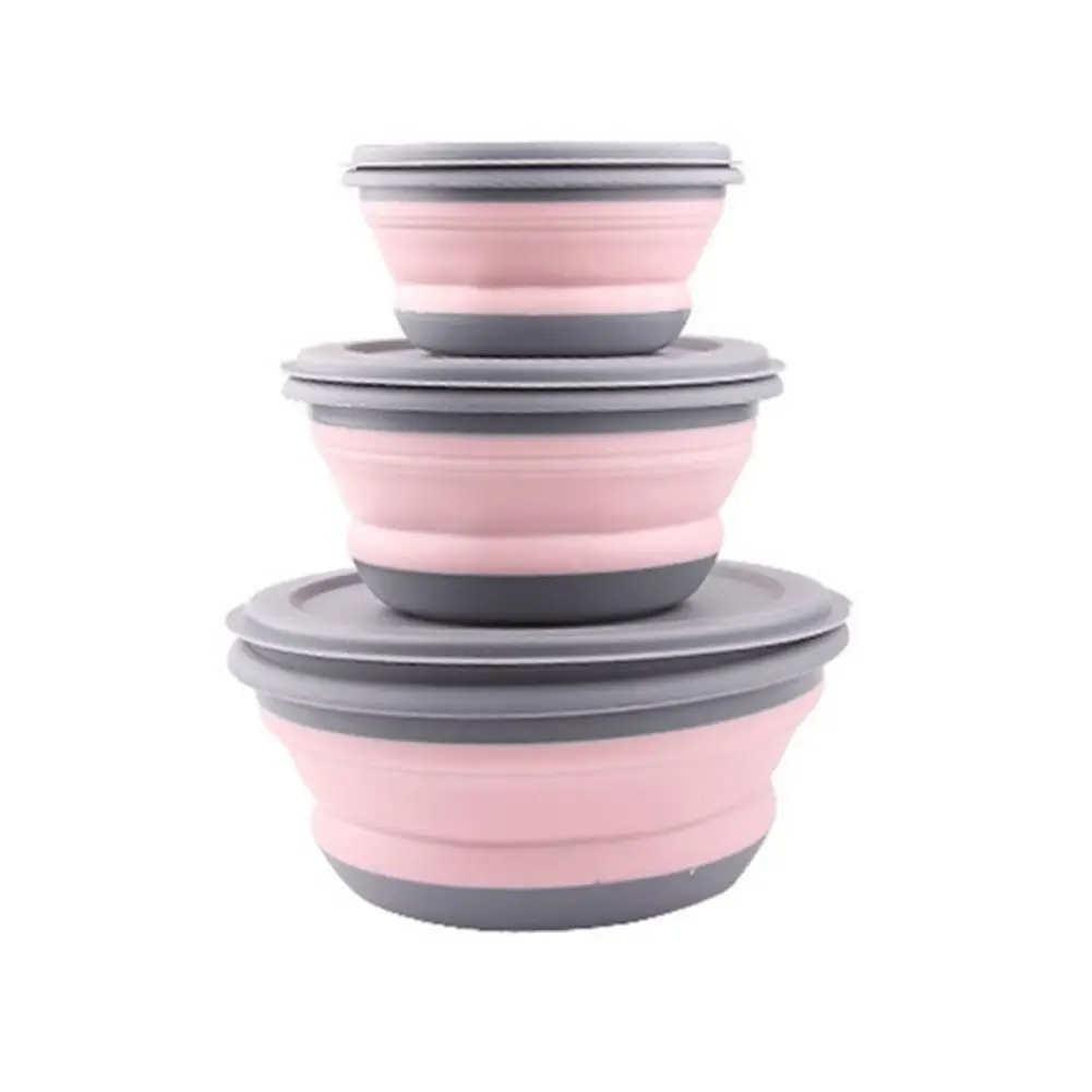 3 шт. складная миска наборы посуды для кемпинга на открытом воздухе складной