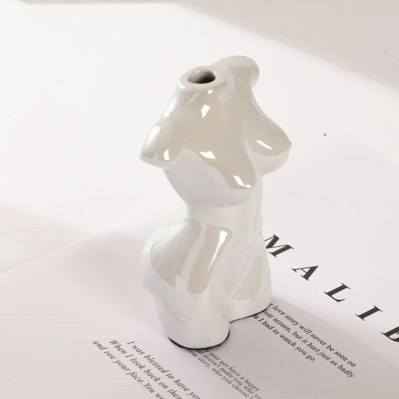

Ceramics Body Art Flower Vase Nude Female Sculpture Flower Vase Creative Vase Home Decor Accessories Living Room Decoration