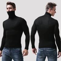 men warm long sleeve compression shirts turtleneck winter base layer top pullover lightweight t shirt ty66