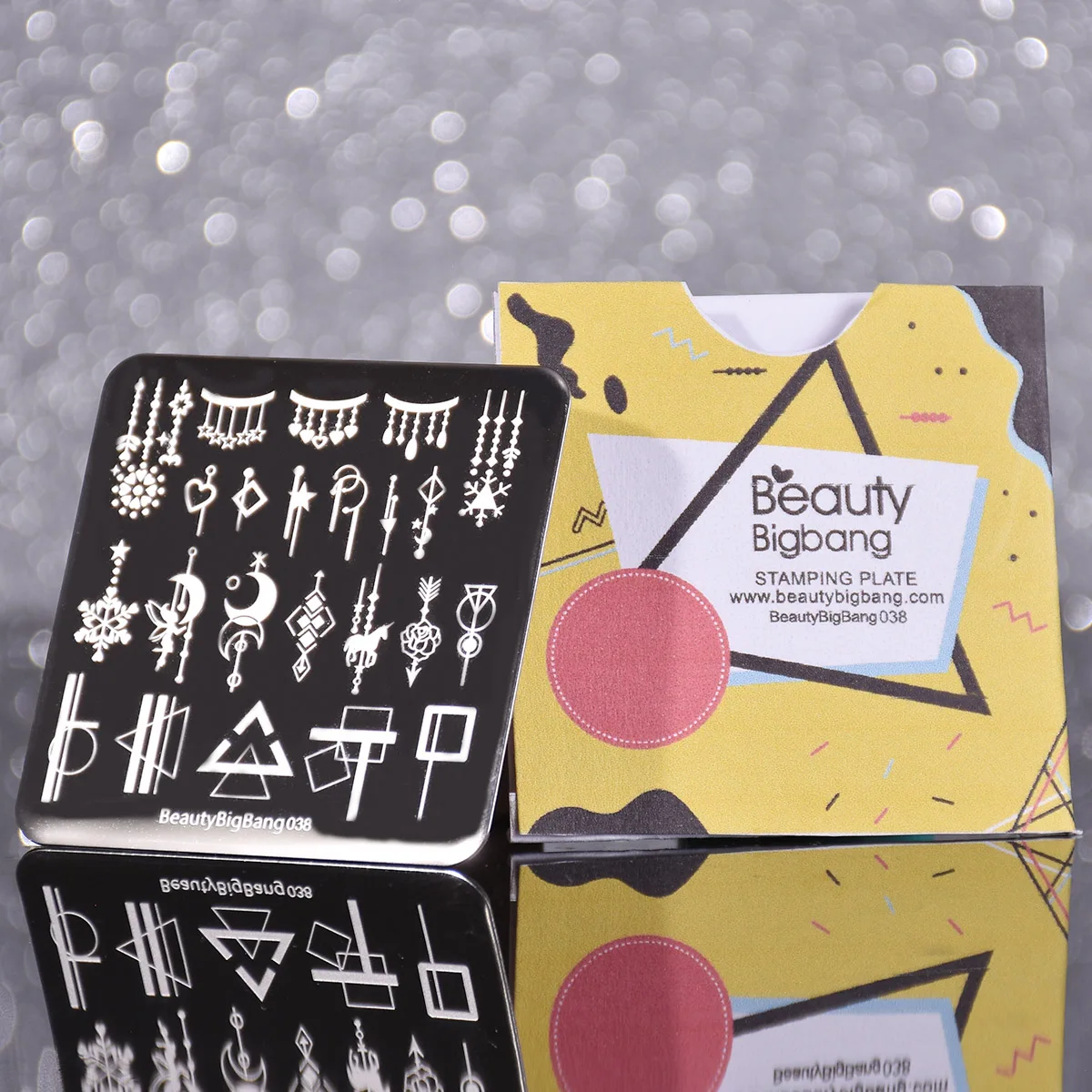 BEAUTYBIGBANG 6*6 см пластины для стемпинга ногтей Геометрическая кисточка линия