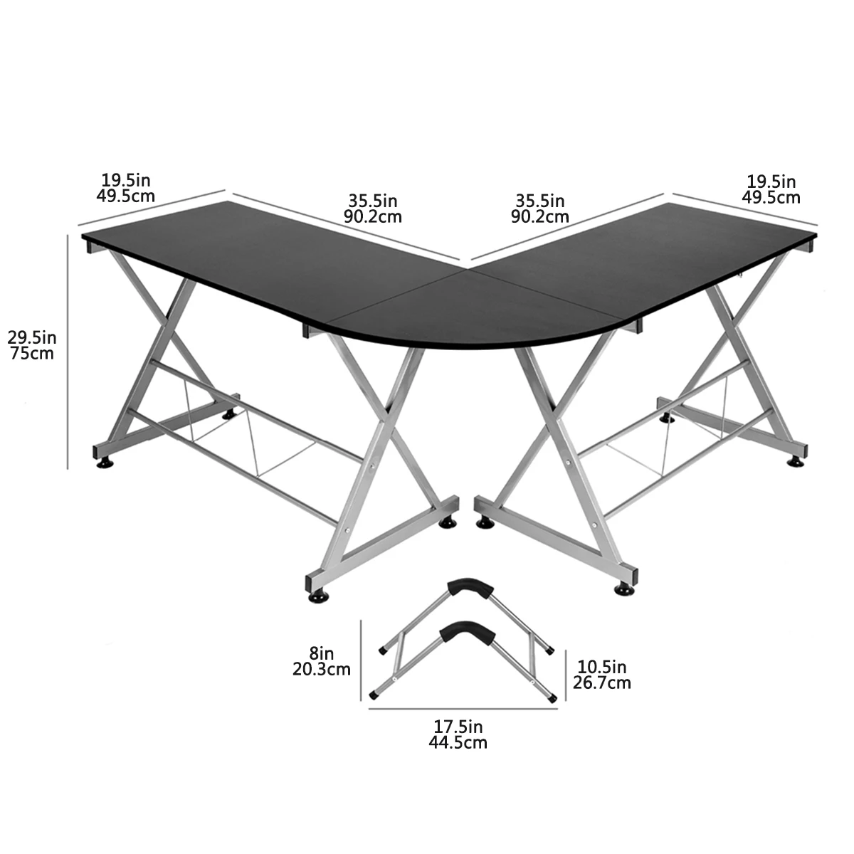 

Computer Desk Table Office Workstation L-Shaped Study Writing Desk Computer Desk Furniture for PC Laptop Table Working Table
