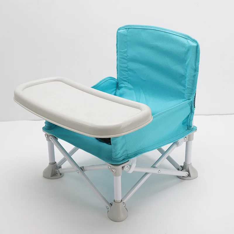 구매 어린이 휴대용 안전 캠핑 식사 의자 접는 아기 식탁 및 의자 야외 접는 다기능 유아 먹이