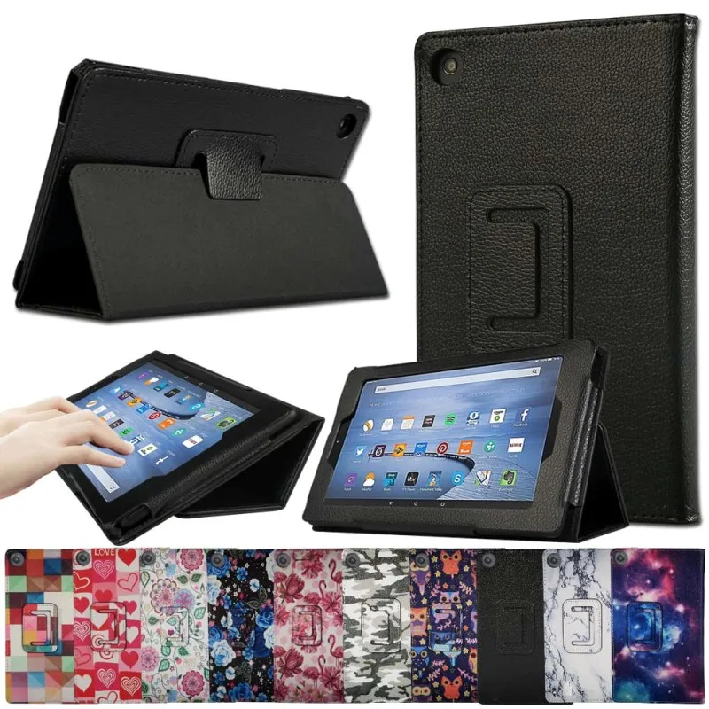 KK & LL для Amazon Fire HD 8 (6th/7th/8th Generation 2016 2017 2018 Release) кожаный чехол книжка планшета +