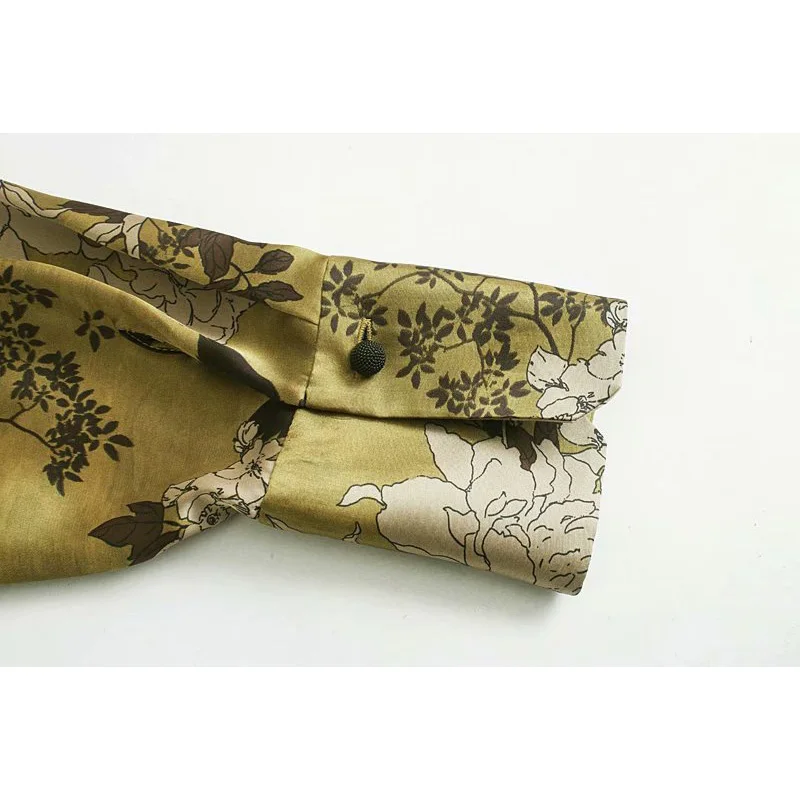 

2020 New Women Shirt Print Button Long Sleeves Turn-Down Collar Shirt Female Fashion Casual Women Clothes