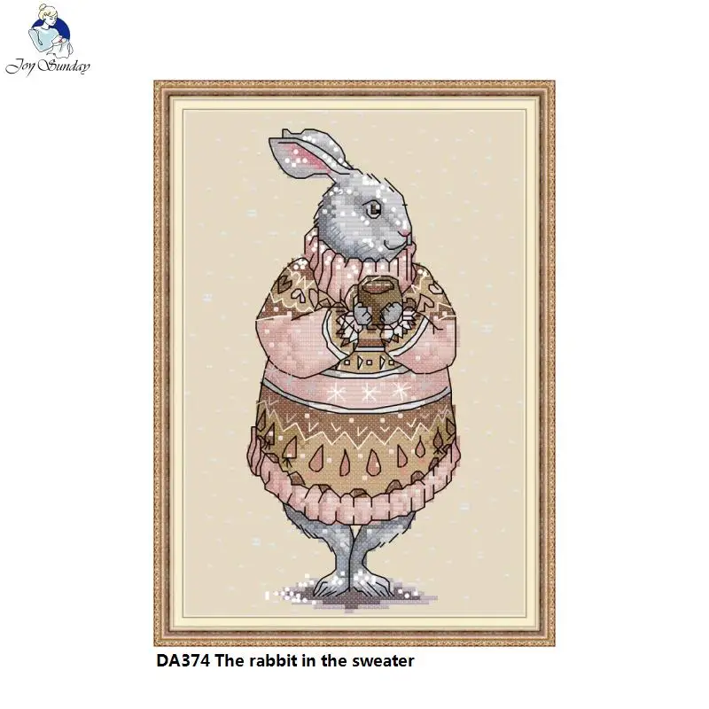 Свитер с рисунком кролика в китайском стиле DMC 14CT 11CT хлопковая ткань домашний