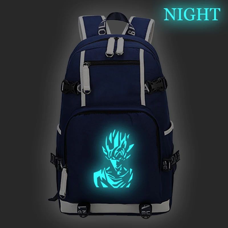 Аниме Dragon Ball рюкзак с отражающими вставками для подростков мальчиков и девочек