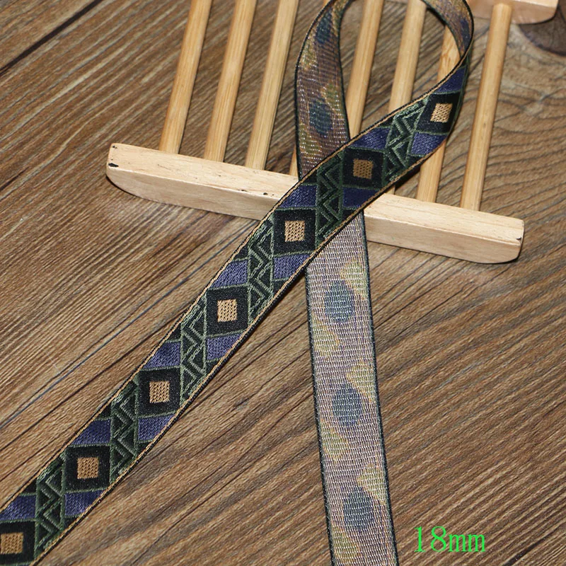 18MM 5YARD 5 ярдов плетение с вышивкой кружева аксессуары DIY ручной работы одежды, юбки, шляпы, одежды кружева - Цвет: 18MM 5YARD