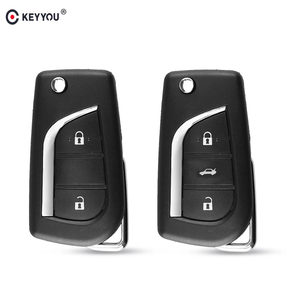 Раскладной чехол KEYYOU для дистанционного ключа Toyota Levin Camry Reiz Highlander Corolla 2/3 кнопок