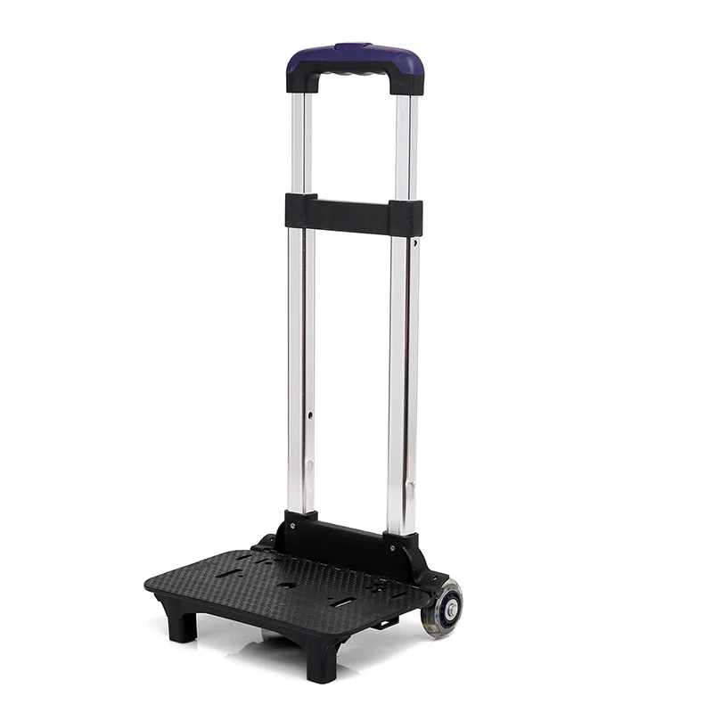 2 wheels blue Школьная сумка на 2/6 колесах с выдвижным стержнем, тяга из алюминиевого сплава, багажная сумка, детская штанга с кронштейном в рулоне, детская тележка для рюкзака - Цвет: 2 wheels blue