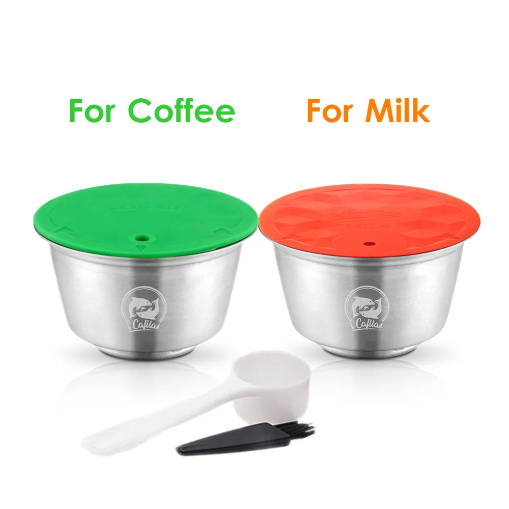 Новые фильтры для кофе с молочной пенкой для Nescafe dolcee Gusto многоразовые кофейные капсулы Pod кофейные фильтры для многократного использования из нержавеющей стали - Цвет: As picture